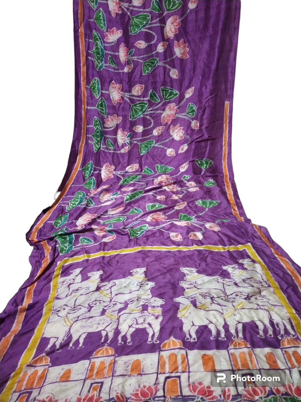 Hand Batik Silk Saree