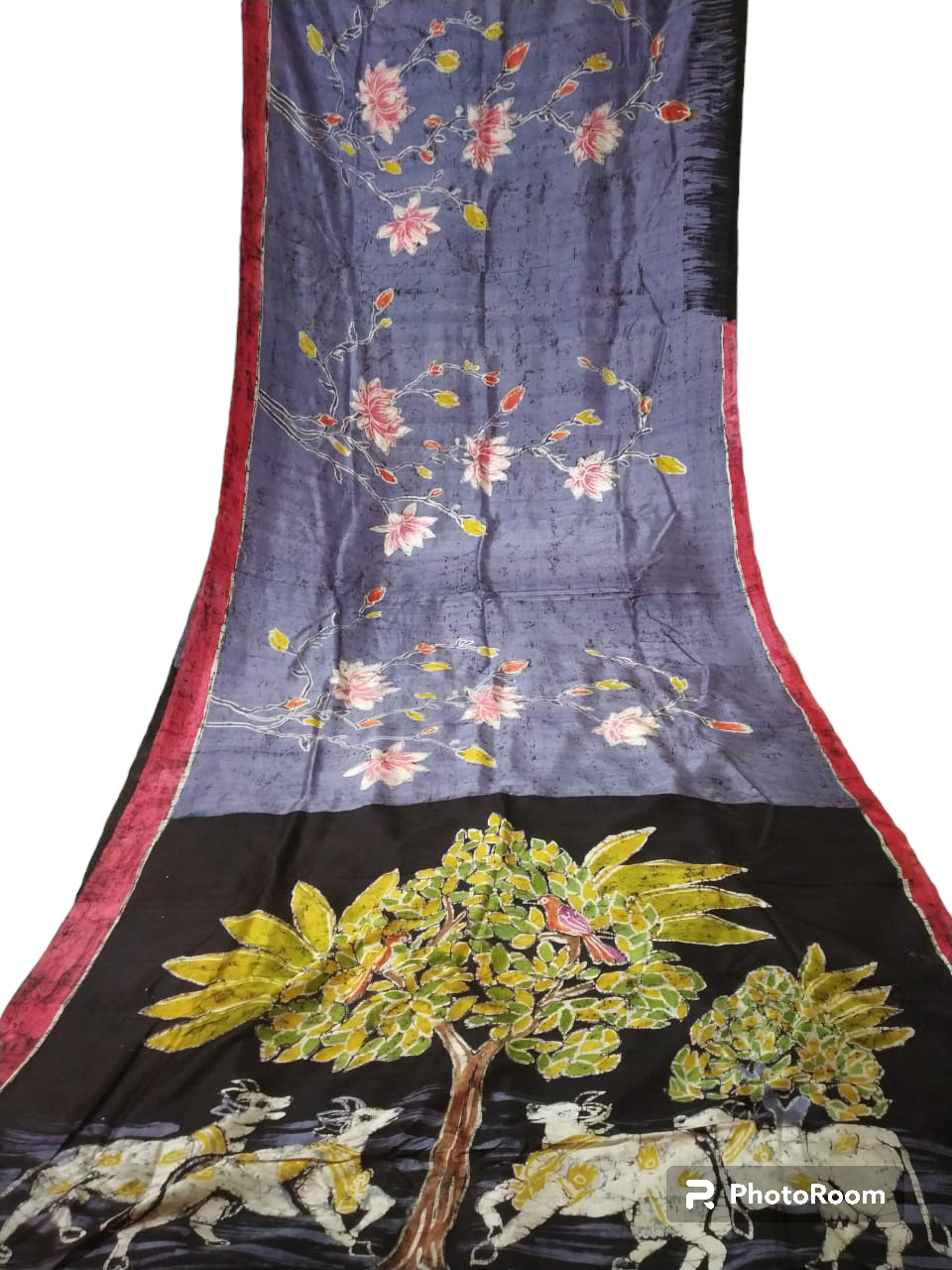 Hand Batik Silk Saree