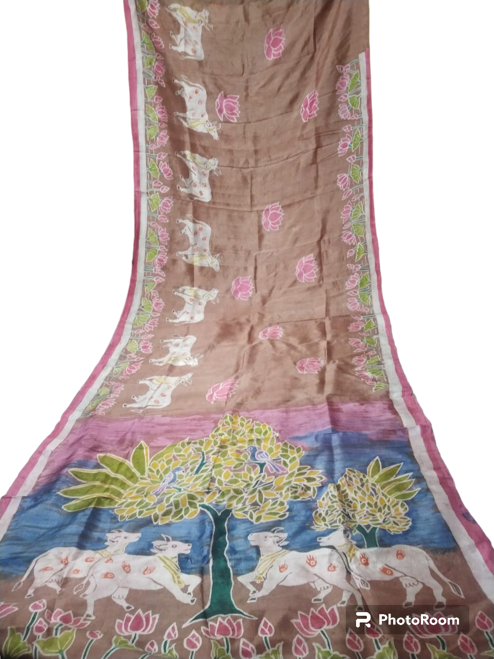 Hand Batik Silk Saree